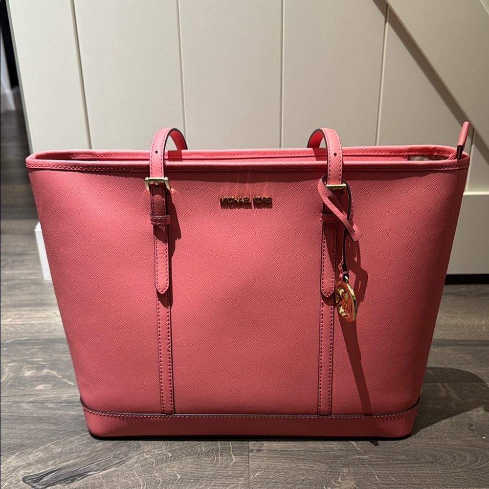 Michael Kors Medium Pink Saffiano Leather Tote